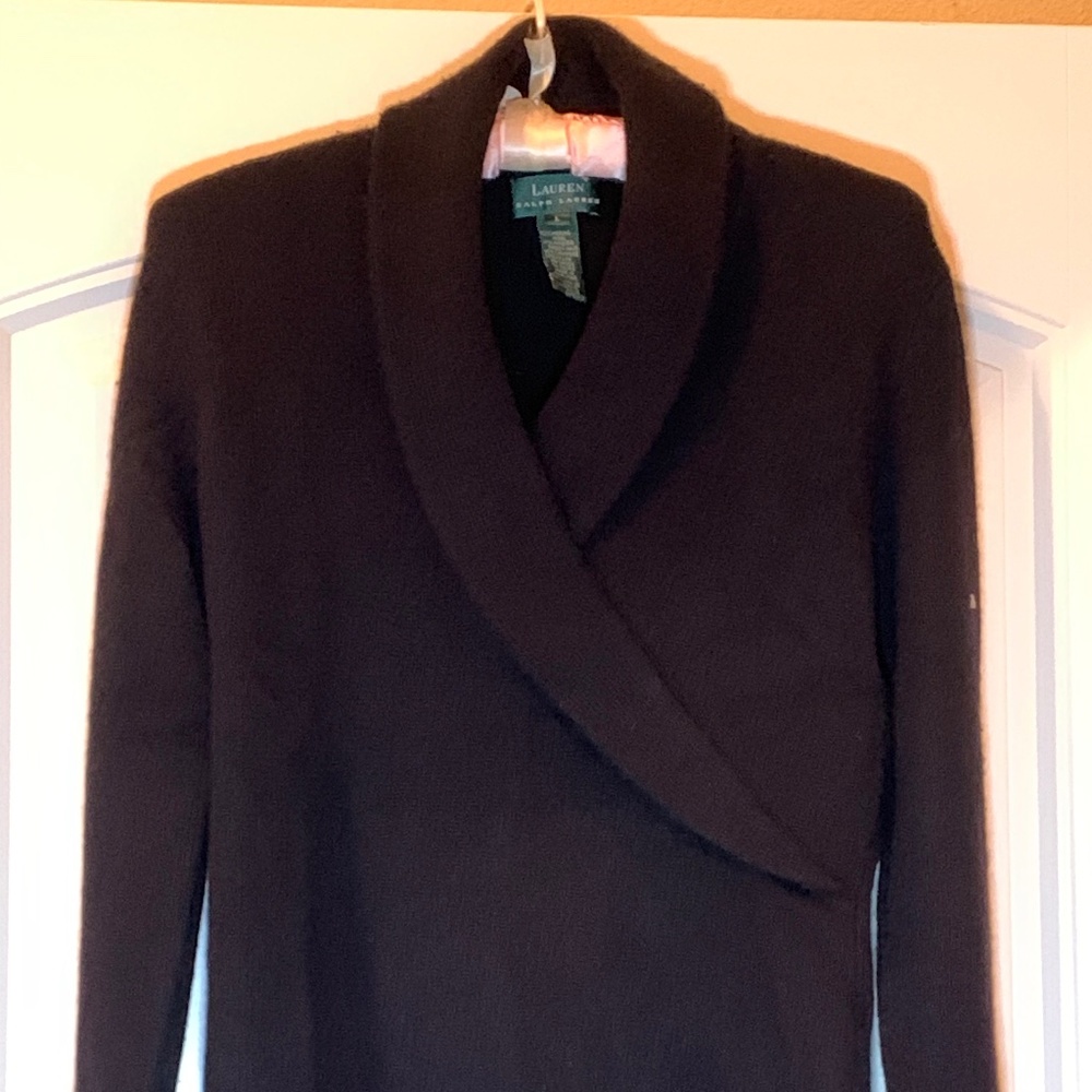 Ralph Lauren Wool and AngoraV-Neck Sweater